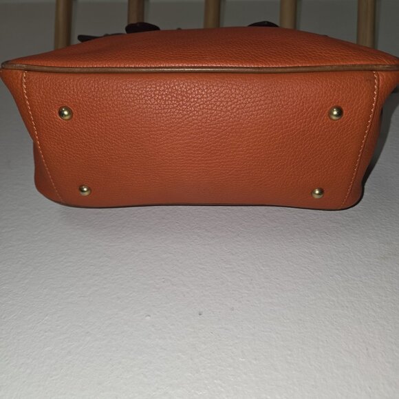 Dooney & Bourke Wilson Satchel Bag R343 Orange Pebble Leather w/ Strap Rare - Picture 10 of 16